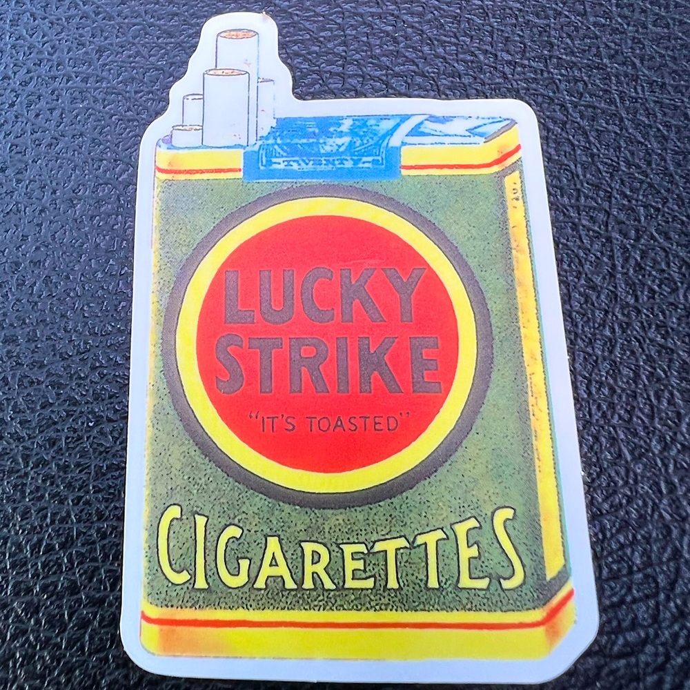 Lucky Strike Gross Crude Rude Blunt Brand Parody 80s 90s Blunt Sticker